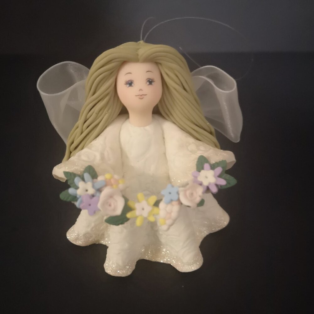 Vintage Uniquely Created The Kneeded Angels "Twinkle" Figurine 3" Tall